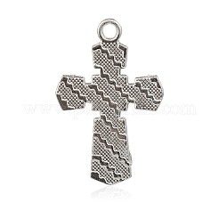 Platinum Plated Alloy Enamel Latin Cross Pendants&nbsp;ENAM-J560-01P