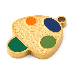 304 Stainless Steel Enamel Pendants&nbsp;STAS-Q338-02G