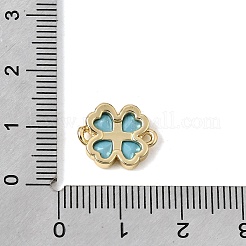 Brass Pave Cubic Zirconia Connector Charms&nbsp;KK-CBA960E-04G