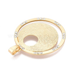 Plating Alloy Rhinestone Big Pendants&nbsp;PALLOY-T090-15G