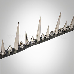 Gothic Style Alloy Spiked Rivet Imitation Leather Choker Necklaces&nbsp;FS-WGF47C0-01