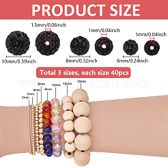 120Pcs 3 Styles Handmade Polymer Clay Disco Ball Beads&nbsp;FIND-PH0022-09A
