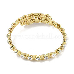 Brass Crystal Rhinestone Bangles for Women&nbsp;BJEW-H609-01G