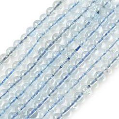 Natural Aquamarine Beads Strands&nbsp;G-P576-4mm-01B