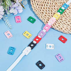 36Pcs 9 Colors PVC Shoelace Buckle Clips&nbsp;FIND-AN0001-10