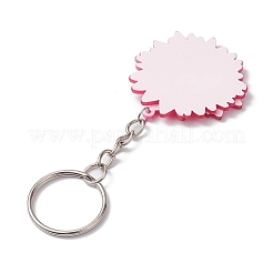 Iron and Printed Acrylic Pendant Keychain&nbsp;KEYC-JKC00897