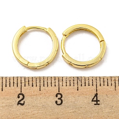 Brass Pave Clear Cubic Zirconia Hoop Earrings&nbsp;EJEW-L211-001G