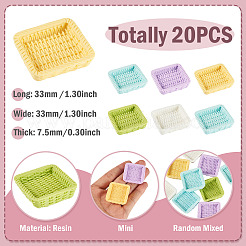 20Pcs Opaque Resin Decoden Cabochons&nbsp;CRES-TA0001-93