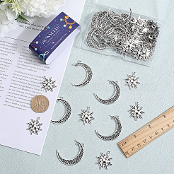 60Pcs 2 Style Tibetan Style Alloy Pendants&nbsp;TIBEP-SC0002-75