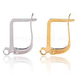 40Pcs 2 Colors 304 Stainless Steel Hoop Earring Findings&nbsp;STAS-SC0010-44
