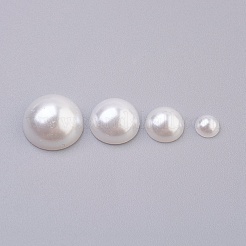 ABS Plastic Imitation Pearl Cabochons&nbsp;SACR-MSMC0002-04