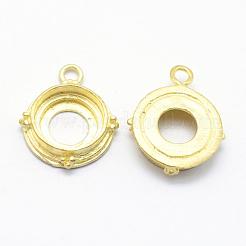 Brass Pendant Cabochon Open Back Settings&nbsp;KK-F721-146C-RS