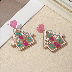 Acrylic Dangle Stud Earrings&nbsp;FS-WG7CF92-01