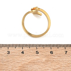 Open Butterfly 304 Stainless Steel Cuff Rings for Women&nbsp;RB-CBAEBCF-01G