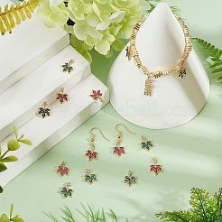 24Pcs 2 Colors Brass Cubic Zirconia Charms&nbsp;KK-FH0004-25