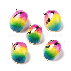Spray Painted Natural Spiral Shell Pendants&nbsp;SSHEL-C011-03