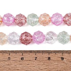 Transparent Crackle Glass Beads Strands&nbsp;GLAA-Q115-03B