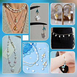 20Pcs 5 Style Natural Pearl Pendants&nbsp;PALLOY-PH01822