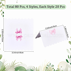 80Pcs 4 Styles Paper Table Place Cards for Party Decorations&nbsp;DIY-CN0003-43