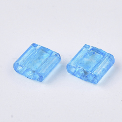 2-Hole Baking Paint Transparent Glass Seed Beads&nbsp;LS-SEED-S023-32C-03