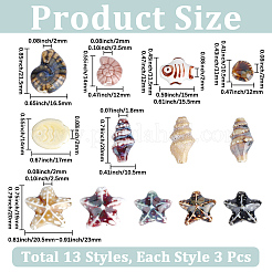 39Pcs 13 Styles Handmade Porcelain Beads&nbsp;PORC-PA0001-69