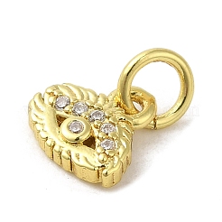 Brass Micro Pave Cubic Zirconia Charms&nbsp;KK-M283-15C-01