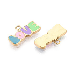304 Stainless Steel Enamel Pendants&nbsp;STAS-T068-02A