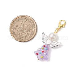 Christmas Tree Angel Glass Pendant Decorations&nbsp;HJEW-JM04346