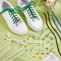 Polyester Cord Shoelace & Iron Brooches&nbsp;HJEW-PH02347