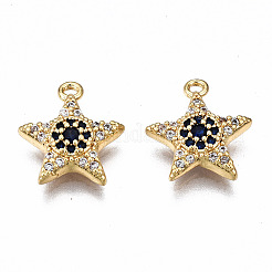 Brass Micro Pave Cubic Zirconia Charms&nbsp;KK-Q277-069-NF