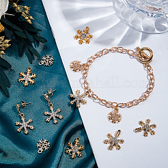 36Pcs 3 Styles Alloy Rhinestone Pendants&nbsp;FIND-SC0020-07