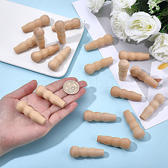 10Pcs Unfinished Wood Puppet&nbsp;WOOD-GF0002-42B