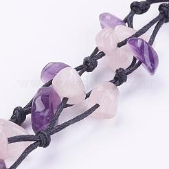 Adjustable Natural Gemstone Multi-strand Bracelets&nbsp;BJEW-JB03232