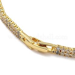 Green Cubic Zirconia Diamond Charm Bracelet with Rack Plating Brass Link Chains&nbsp;BJEW-Q771-03G