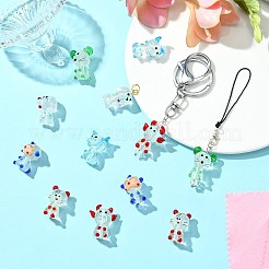 12Pcs 6 Styles Luminous Handmade Lampwork Beads&nbsp;LAMP-SZ0001-38