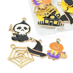 12Pcs 6 Styles Rack Plating Eco-Friendly Alloy Enamel Pendants&nbsp;ENAM-FS0001-45