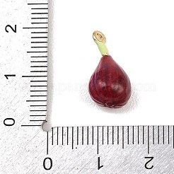 Fruit Alloy Enamel Pendants&nbsp;X-ENAM-P264-02E-G