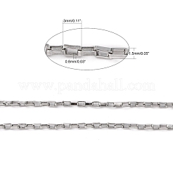 Tarnish Resistant 304 Stainless Steel Box Chains&nbsp;CHS-A003A-1.5mm