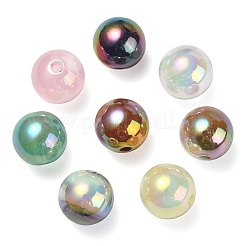 UV Plating Rainbow Iridescent Acrylic Beads&nbsp;OACR-F004-04