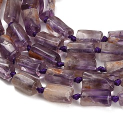 Natural Purple Phantom Quartz/Purple Lodolite Quartz Beads Strands&nbsp;GG-CBACBBC-A01-01
