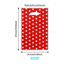 Polka Dot PET Plastic Packing Bags with Die Cut Hole Handle&nbsp;ABAG-TADJ0002-001F