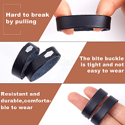 100Pcs Leather with Alloy Waist Belt Keeper Rings&nbsp;FIND-CP0002-45A