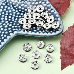 Brass Rhinestone Spacer Beads&nbsp;X-RB-A014-Z8mm-18S