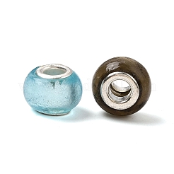 Handmade Silver Foil Glass European Beads&nbsp;LPDL-R008-M
