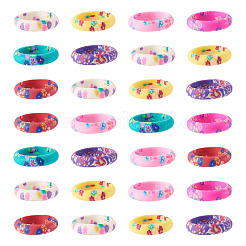 30Pcs Handmade Polymer Clay Finger Rings&nbsp;RJEW-TA0001-11B