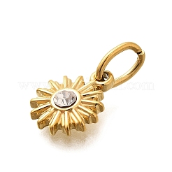 304 Stainless Steel Rhinestone Charms&nbsp;STAS-M109-02G-07