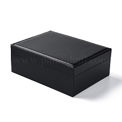 PU Imitation Leather Jewelry Organizer Box with Lock&nbsp;CON-P016-B03