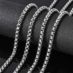 Tarnish Resistant Men's Jewelry Making 304 Stainless Steel Box Chains&nbsp;CHS-A003F-5.5mm