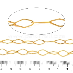 Rack Plating Brass Rhombus Link Chains&nbsp;CHC-N009-04G