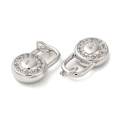 Brass Micro Pave Cubic Zirconia Pendants&nbsp;KK-C028-05P